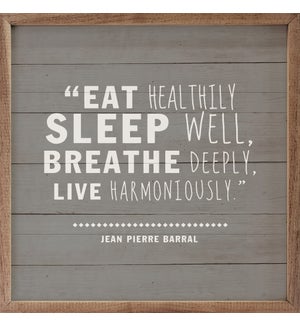 Eat Sleep Breathe Live Gray